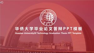 Yurtdışı Çin Üniversitesinin mezuniyet tezi savunması için PPT şablonu