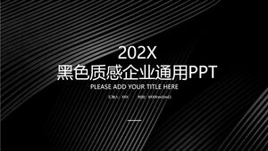 202X PPT Universal Perusahaan Tekstur Hitam
