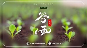Simplified and Fresh Chinese Wind, Grain and Rain Season PPT Template