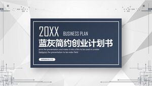 20XX خطة ريادة الأعمال البسيطة باللون الأزرق الرمادي