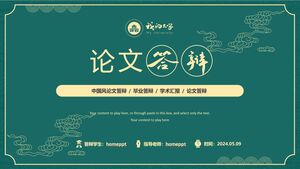 Simplified Chinese style thesis defense PPT template