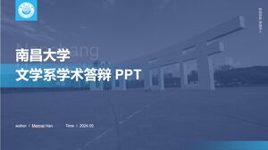 Plantilla PPT de defensa de tesis de graduación de la Universidad de Nanchang
