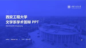 Szablon PPT obrony pracy akademickiej Uniwersytetu Inżynierskiego w Xi'an