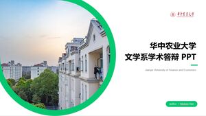 Modelo de PPT de defesa acadêmica da Universidade Agrícola de Huazhong