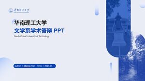 Szablon PPT obrony pracy akademickiej Uniwersytetu Technologicznego w Południowych Chinach