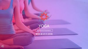 Plantilla PPT de promoción de entrenamiento de yoga