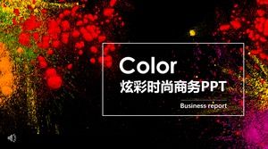 Kolorowy moda biznes PPT kreatywny szablon