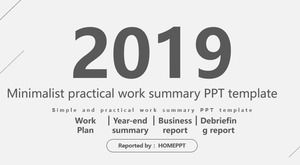 Gray minimalist line practical work summary report ppt template