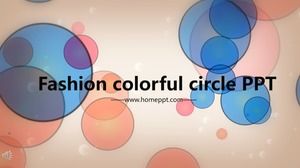 Szablon kolorowy PPT moda kolorowe koło