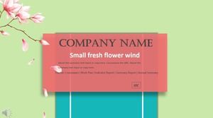 Modèle PPT de vent de fleurs fraîches et minimalistes
