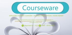 Flat simple small fresh teaching courseware ppt template