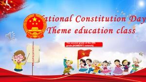 يوم الدستور الوطني موضوع فئة الاجتماع قالب PPT