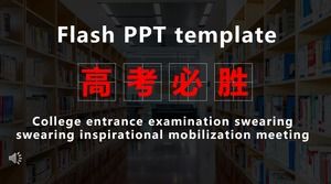 Plantilla PPT de animación de efecto flash flash de entrada a la universidad