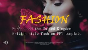 Szablon PPT moda w stylu brytyjskim w Europie i Wielkiej Brytanii