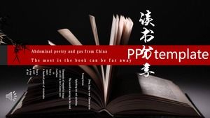 Modèle de PPT de partage de lecture de style chinois