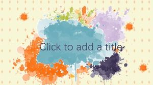 Renkli mürekkep yaratıcı açılış animasyonu PPT şablonu