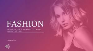 High-end fashion brand promotion PPT template