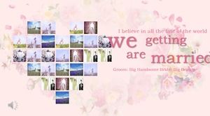520 romantic wedding album PPT template 520 romantic wedding album PPT template