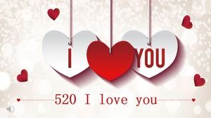 520 романтическая любовь PPT шаблон