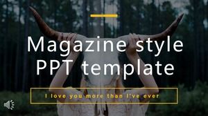 Small fresh magazine wind PPT template