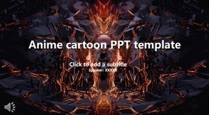 Modello PPT cool anime dei cartoni animati