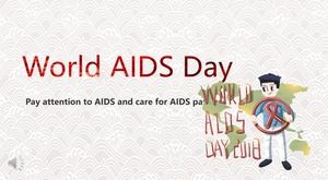 Dünya AIDS Günü tanıtım PPT şablonu