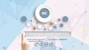 Colorful fashion post competition PPT template
