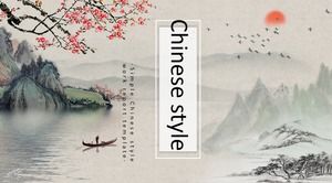 Chinese style ink PPT template