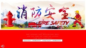 Fire Safety Education Theme Class Meeting PPT Template