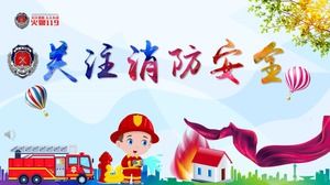 Fire Safety Theme Class PPT Template