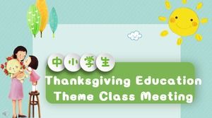 Cours thématique sur l'éducation de Thanksgiving en PPT