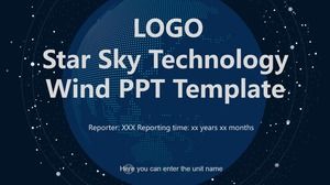 Star Sky Technologie Wind PPT Vorlage