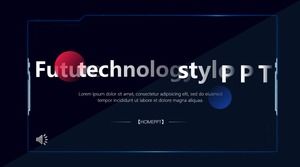 Future technology wind PPT template