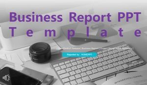 Modelo de PPT de relatório de trabalho de negócios