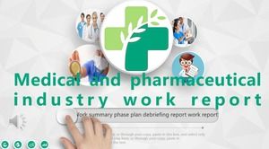 Medical and health care industry work summary report PPT template
