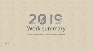 Business work summary report PPT template