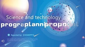 High-end technology wind project planning and planning book PPT template