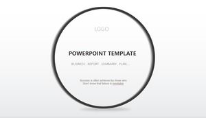 Black gray creative continuous change circle PPT template