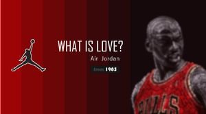 Kırmızı ve siyah basketbol markası Jordan Ürdün PPT şablonu