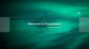 Green Starry Background Dynamic Technology PPT Template