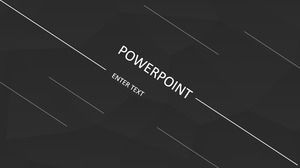 Black background minimalist line PPT template