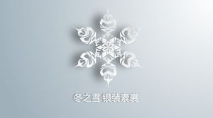 Modello PPT fiocco di neve dinamico grigio inverno invernale