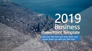 Blue visionary atmosphere business PPT template