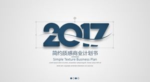 Modelo de PPT de plano de negócios de textura minimalista cinza-azul