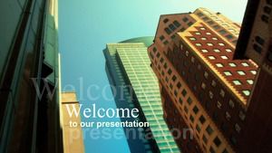Yellow tall European and American style business PPT template