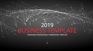 Black red dot line atmosphere business PPT template