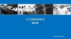 Template PPT e-commerce WWW biru klasik