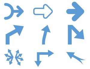 El tamaño del color azul se puede modificar PPT material de flecha (1)