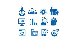 Editable Delicate Blue Business PPT Small Icon