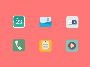 Color flat PPT draw small icon material